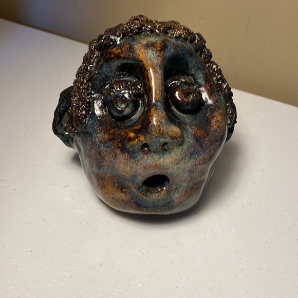 Glazed Head Sculpture - Picture 7 of 8